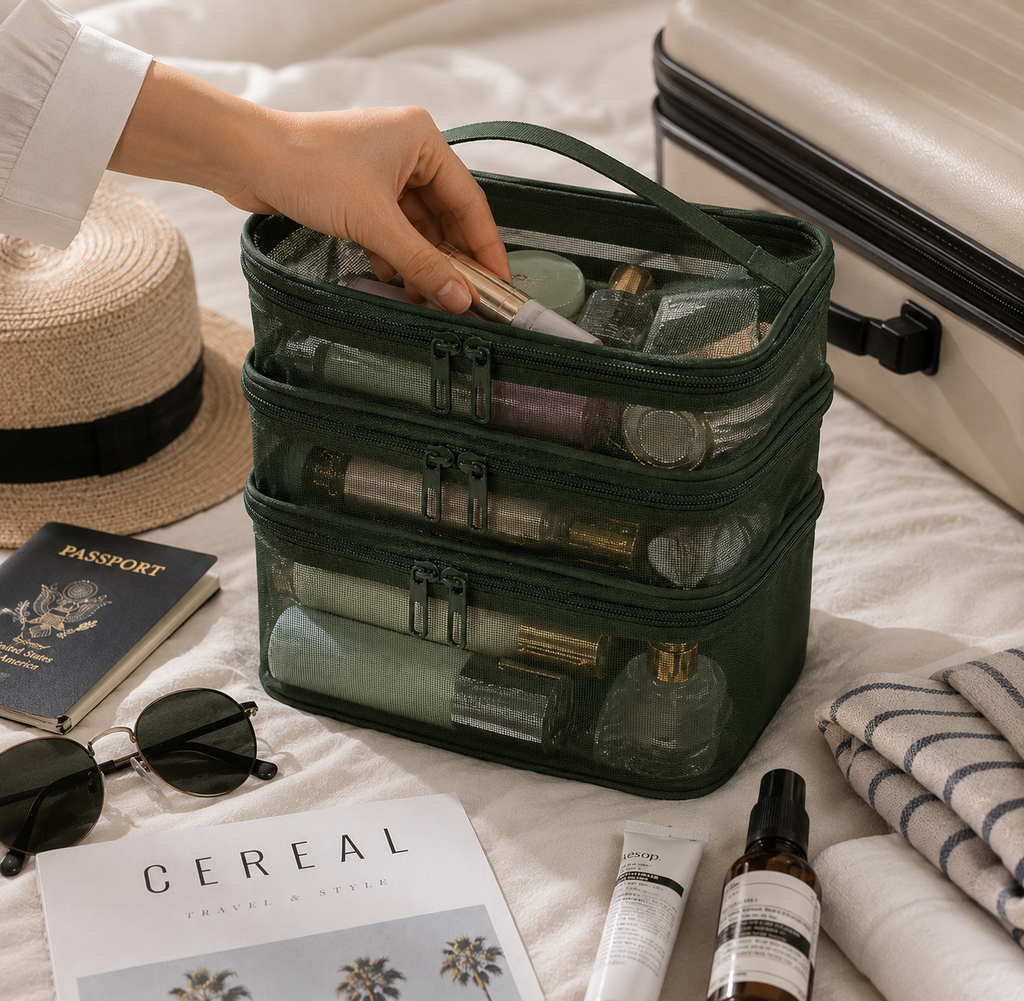 Bathroom Cosmetic Luxury Organiser Wholesale Travel Makeup Bag Transparent Cosmetic Storage Organizer Portable Toiletry Bag Skincare Makeup Carrier Vacation Travel Essentials Beauty Organizer Waterproof Cosmetic Case