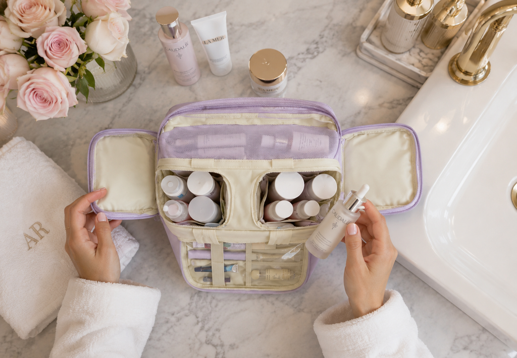 Multi Pockets Cosmetic Bag Female Travel Wash Handbag Bathroom Partition Shower Makeup Pouch Waterproof Toiletries Organizer