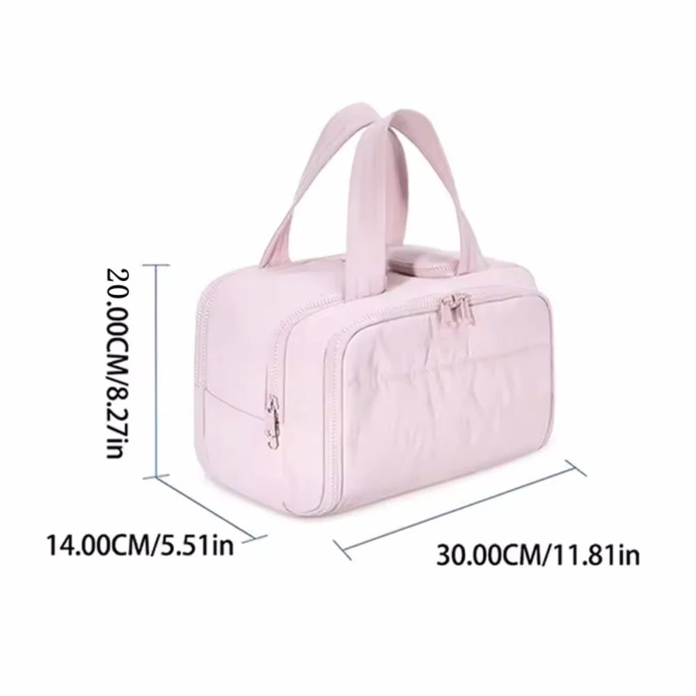 Multi Pockets Cosmetic Bag Female Travel Wash Handbag Bathroom Partition Shower Makeup Pouch Waterproof Toiletries Organizer