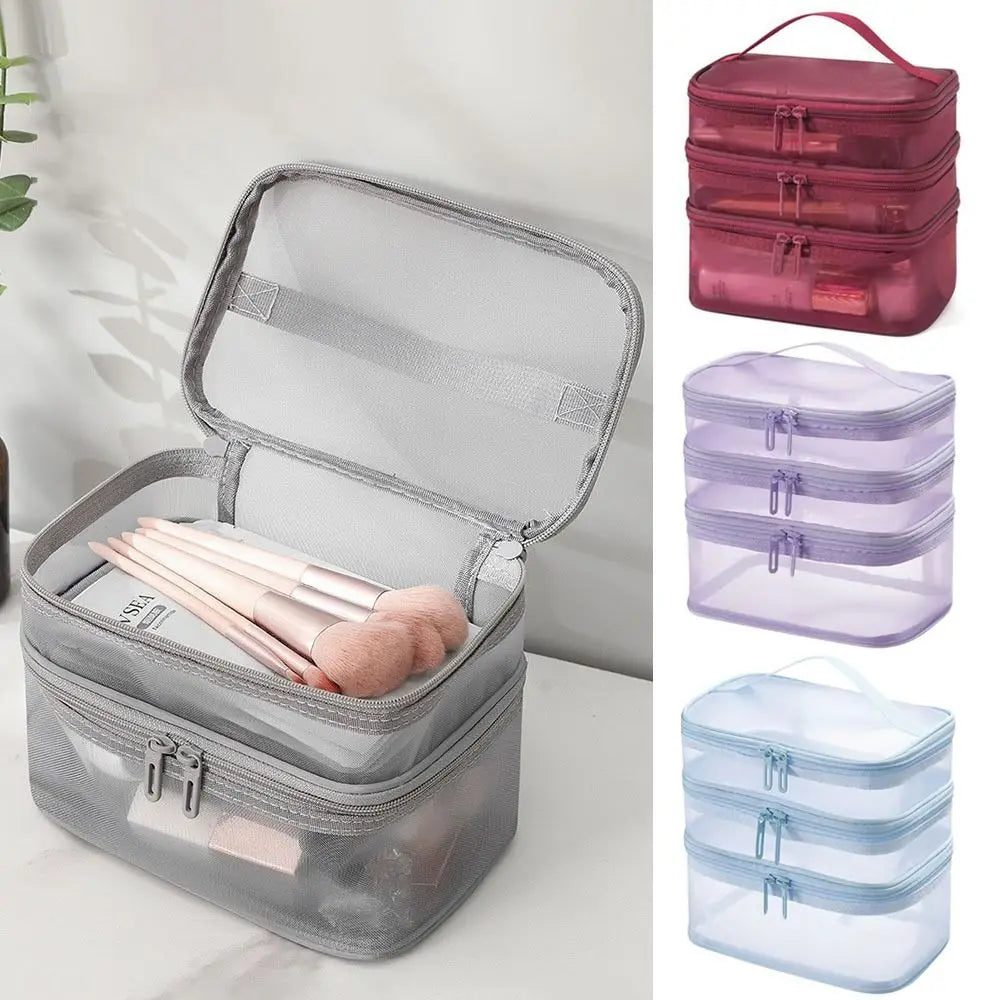 Bathroom Cosmetic Luxury Organiser Wholesale Travel Makeup Bag Transparent Cosmetic Storage Organizer Portable Toiletry Bag Skincare Makeup Carrier Vacation Travel Essentials Beauty Organizer Waterproof Cosmetic Case