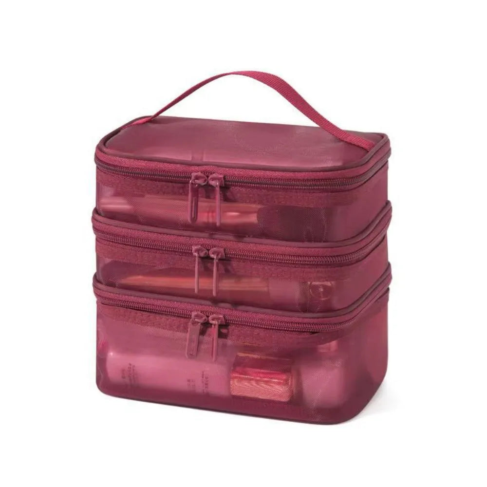 Bathroom Cosmetic Luxury Organiser Wholesale Travel Makeup Bag Transparent Cosmetic Storage Organizer Portable Toiletry Bag Skincare Makeup Carrier Vacation Travel Essentials Beauty Organizer Waterproof Cosmetic Case