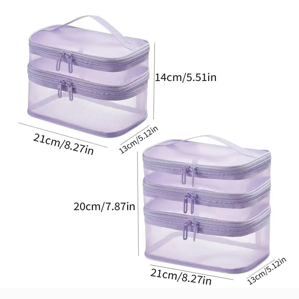 Bathroom Cosmetic Luxury Organiser Wholesale Travel Makeup Bag Transparent Cosmetic Storage Organizer Portable Toiletry Bag Skincare Makeup Carrier Vacation Travel Essentials Beauty Organizer Waterproof Cosmetic Case