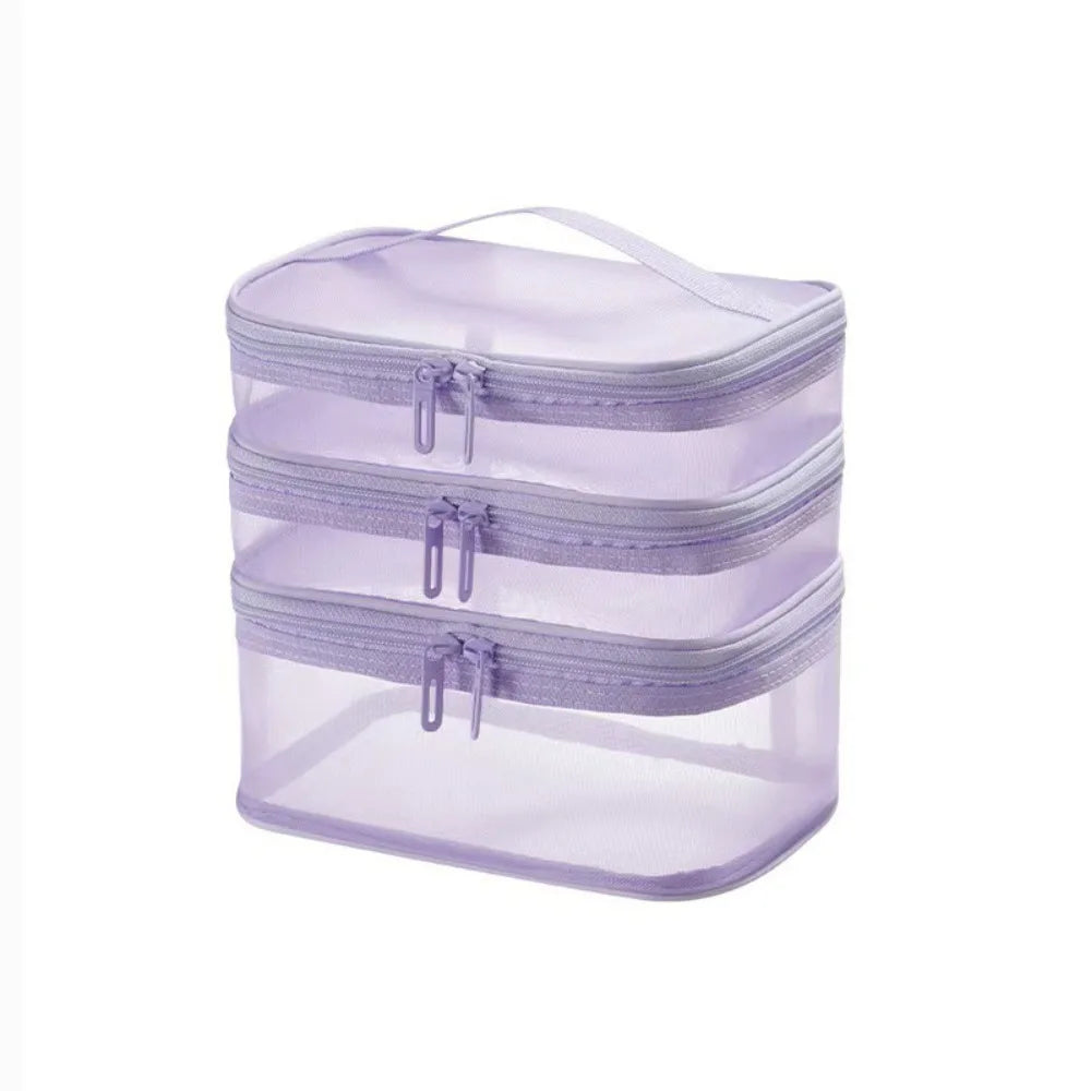 Bathroom Cosmetic Luxury Organiser Wholesale Travel Makeup Bag Transparent Cosmetic Storage Organizer Portable Toiletry Bag Skincare Makeup Carrier Vacation Travel Essentials Beauty Organizer Waterproof Cosmetic Case