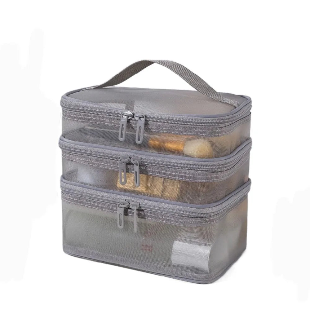 Bathroom Cosmetic Luxury Organiser Wholesale Travel Makeup Bag Transparent Cosmetic Storage Organizer Portable Toiletry Bag Skincare Makeup Carrier Vacation Travel Essentials Beauty Organizer Waterproof Cosmetic Case