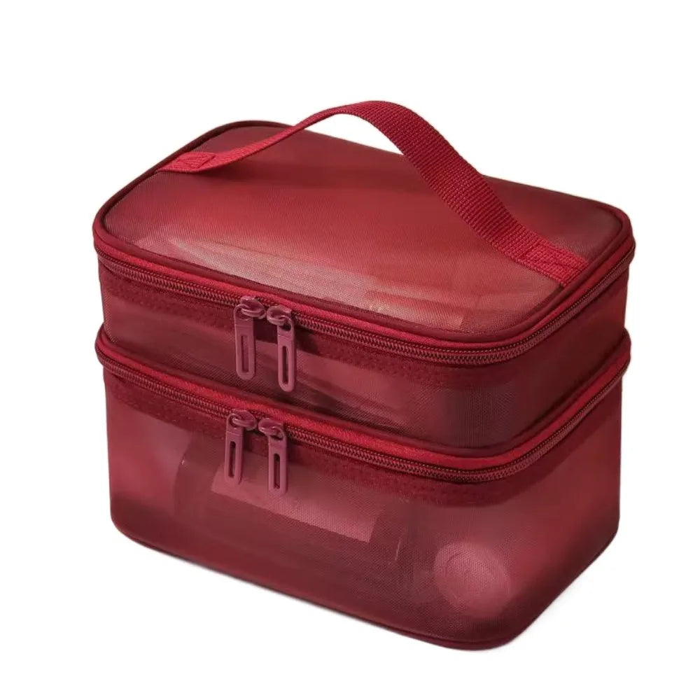 Bathroom Cosmetic Luxury Organiser Wholesale Travel Makeup Bag Transparent Cosmetic Storage Organizer Portable Toiletry Bag Skincare Makeup Carrier Vacation Travel Essentials Beauty Organizer Waterproof Cosmetic Case