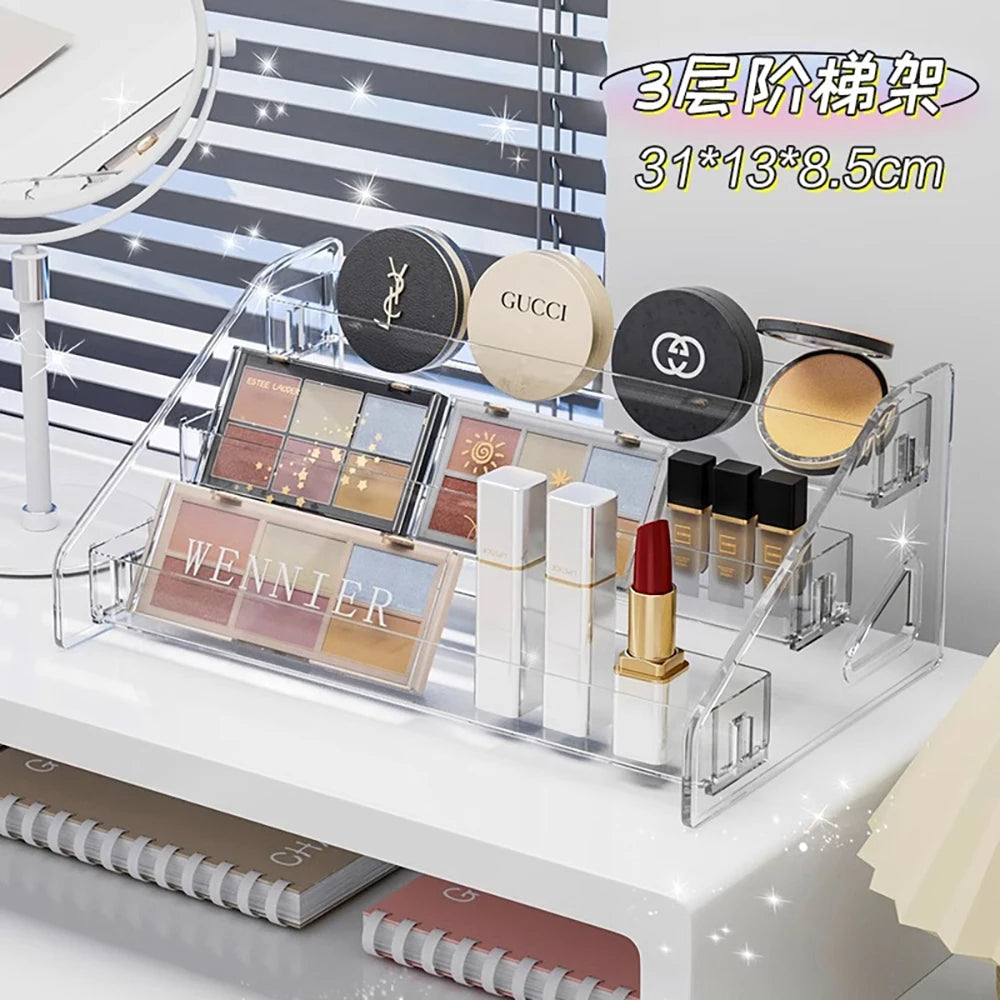Luxury Bathroom Cosmetic Organizer Acrylic Makeup Storage Box Vanity Organizer Cosmetic Display Case Skincare Organizer Makeup Holder Lipstick Organizer Perfume Organizer Beauty Storage Container Countertop Organizer Wholesale