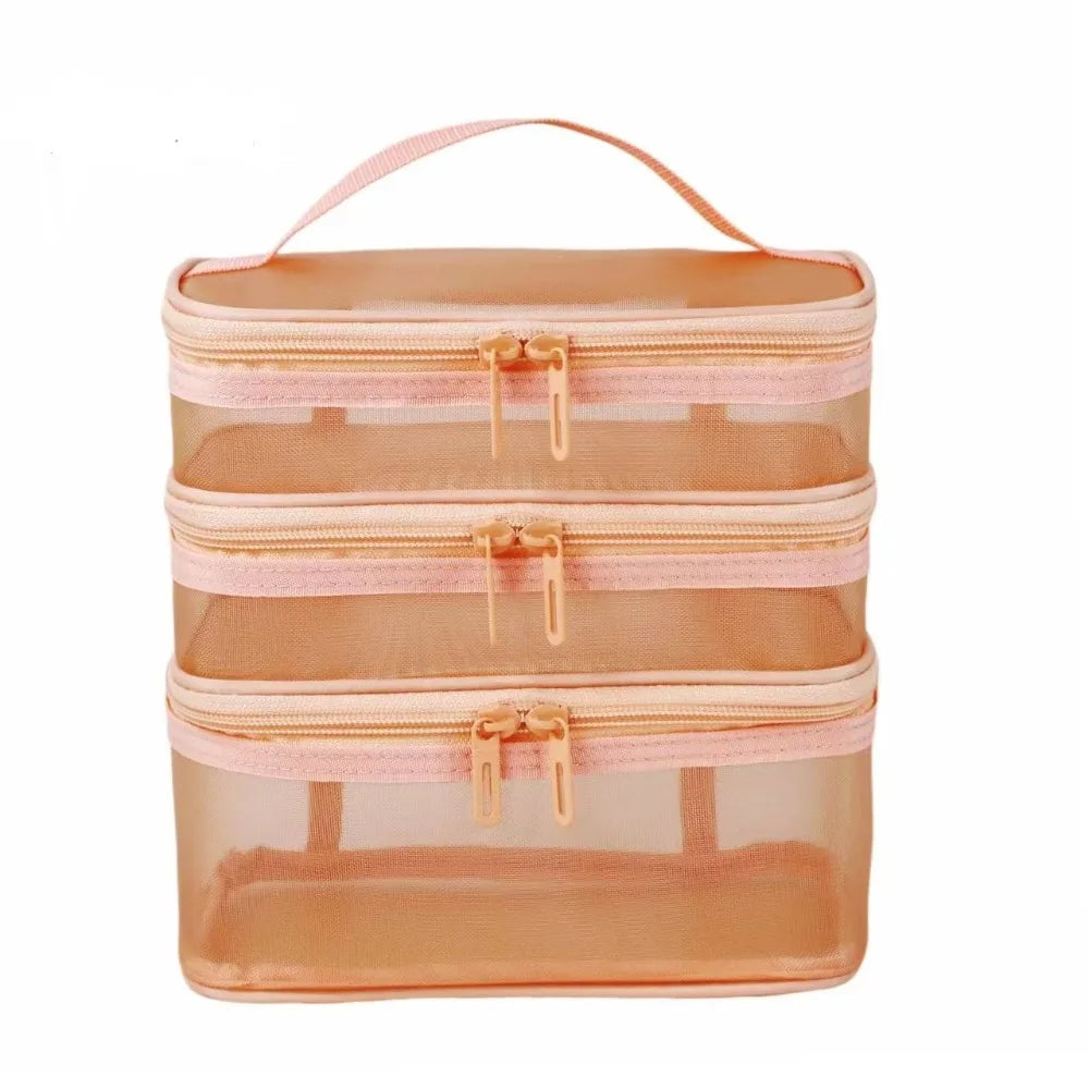 Bathroom Cosmetic Luxury Organiser Wholesale Travel Makeup Bag Transparent Cosmetic Storage Organizer Portable Toiletry Bag Skincare Makeup Carrier Vacation Travel Essentials Beauty Organizer Waterproof Cosmetic Case