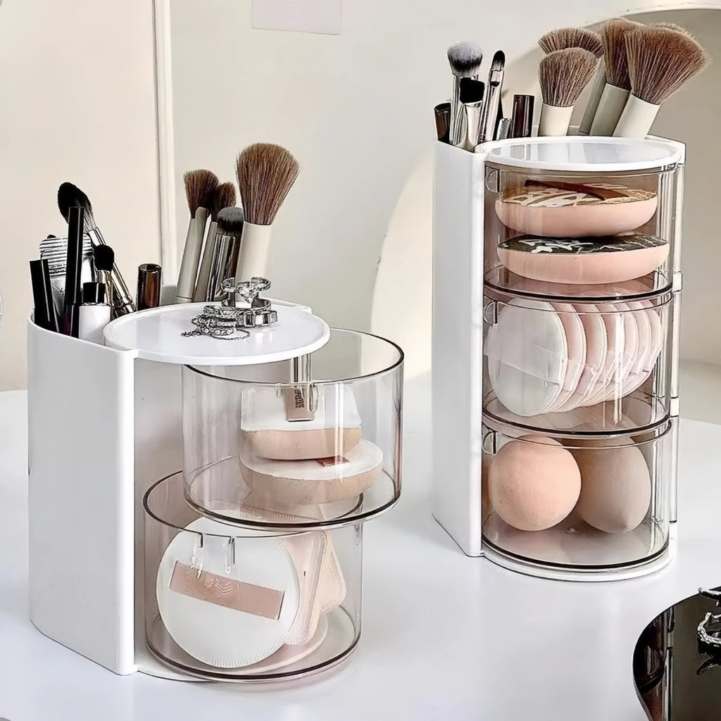 Luxury Cosmetic Organizer Makeup Storage Box Bathroom Vanity Organizer Skincare Holder with Drawers Wholesale