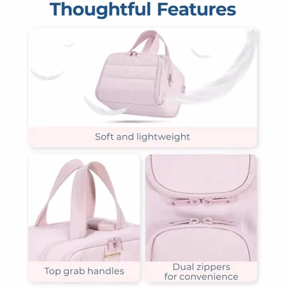 Multi Pockets Cosmetic Bag Female Travel Wash Handbag Bathroom Partition Shower Makeup Pouch Waterproof Toiletries Organizer