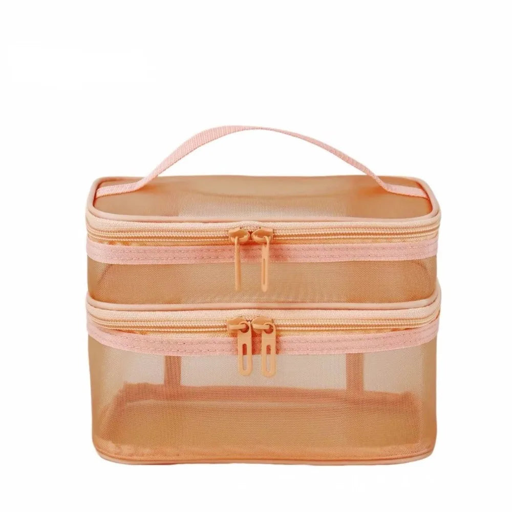 Bathroom Cosmetic Luxury Organiser Wholesale Travel Makeup Bag Transparent Cosmetic Storage Organizer Portable Toiletry Bag Skincare Makeup Carrier Vacation Travel Essentials Beauty Organizer Waterproof Cosmetic Case