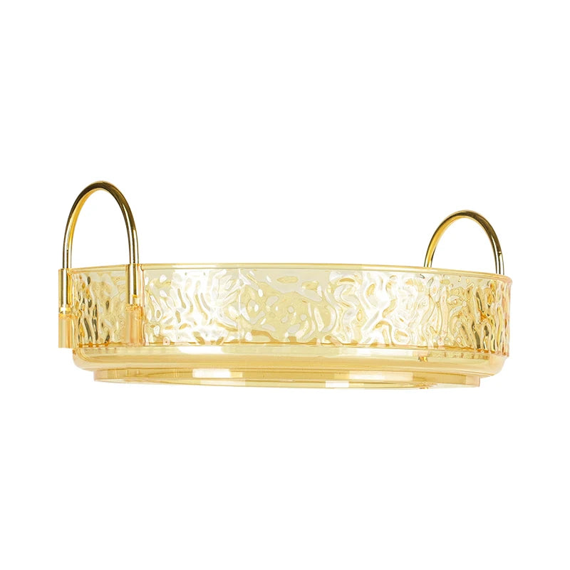 Bathroom Cosmetic Luxury Organiser Wholesale Gold Acrylic Makeup Storage Rack Skincare Organizer Vanity Countertop Display Shelf Perfume Holder Beauty Product Storage Stand Bathroom Accessories Makeup Brush Cosmetic Organizer