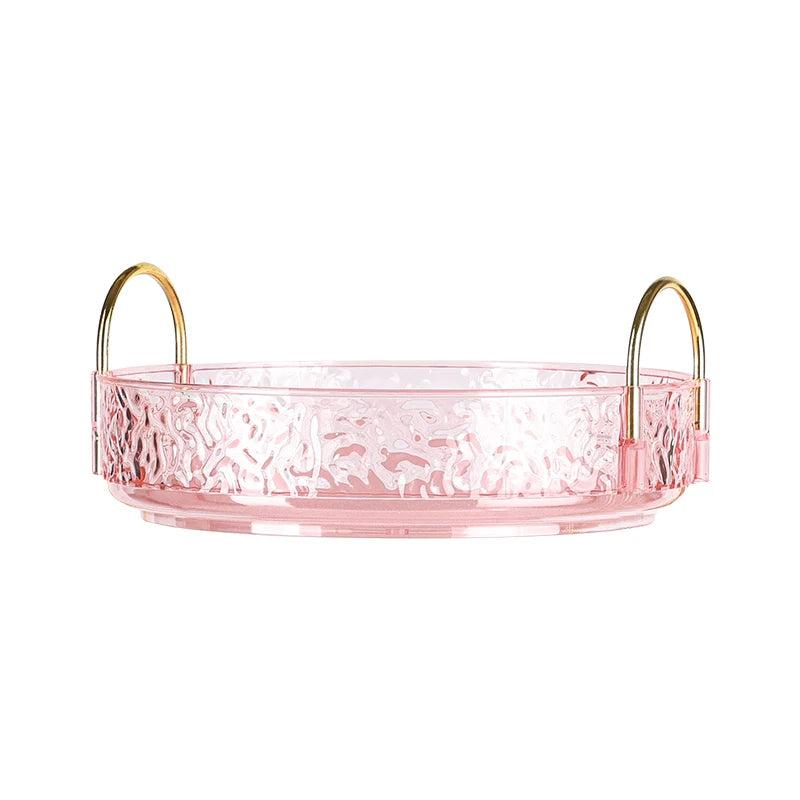Bathroom Cosmetic Luxury Organiser Wholesale Gold Acrylic Makeup Storage Rack Skincare Organizer Vanity Countertop Display Shelf Perfume Holder Beauty Product Storage Stand Bathroom Accessories Makeup Brush Cosmetic Organizer